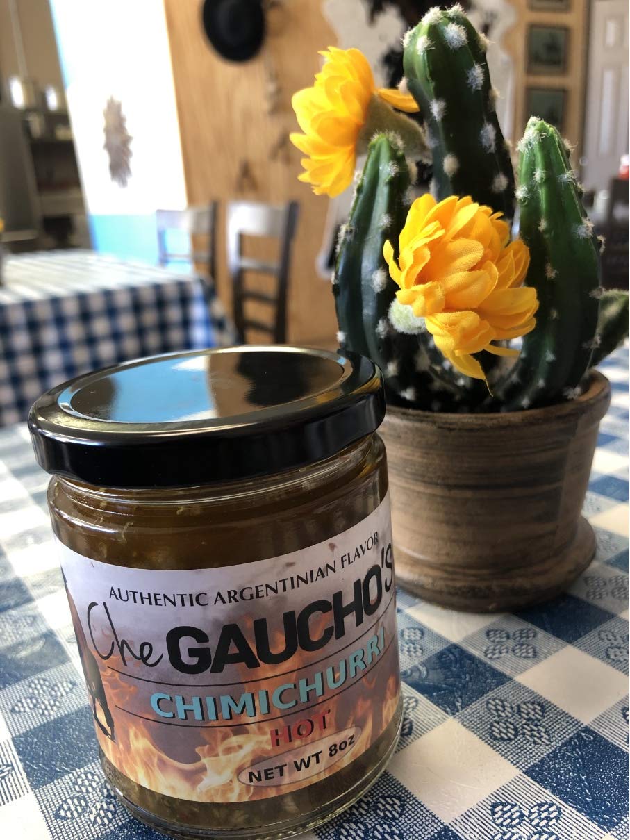 Authentic Argentine Chimichurri Sauce - Gaucho Style Spicy Grilling Marinade - 8 oz Bottle - Perfect for Steak, Chicken & BBQ Recipes