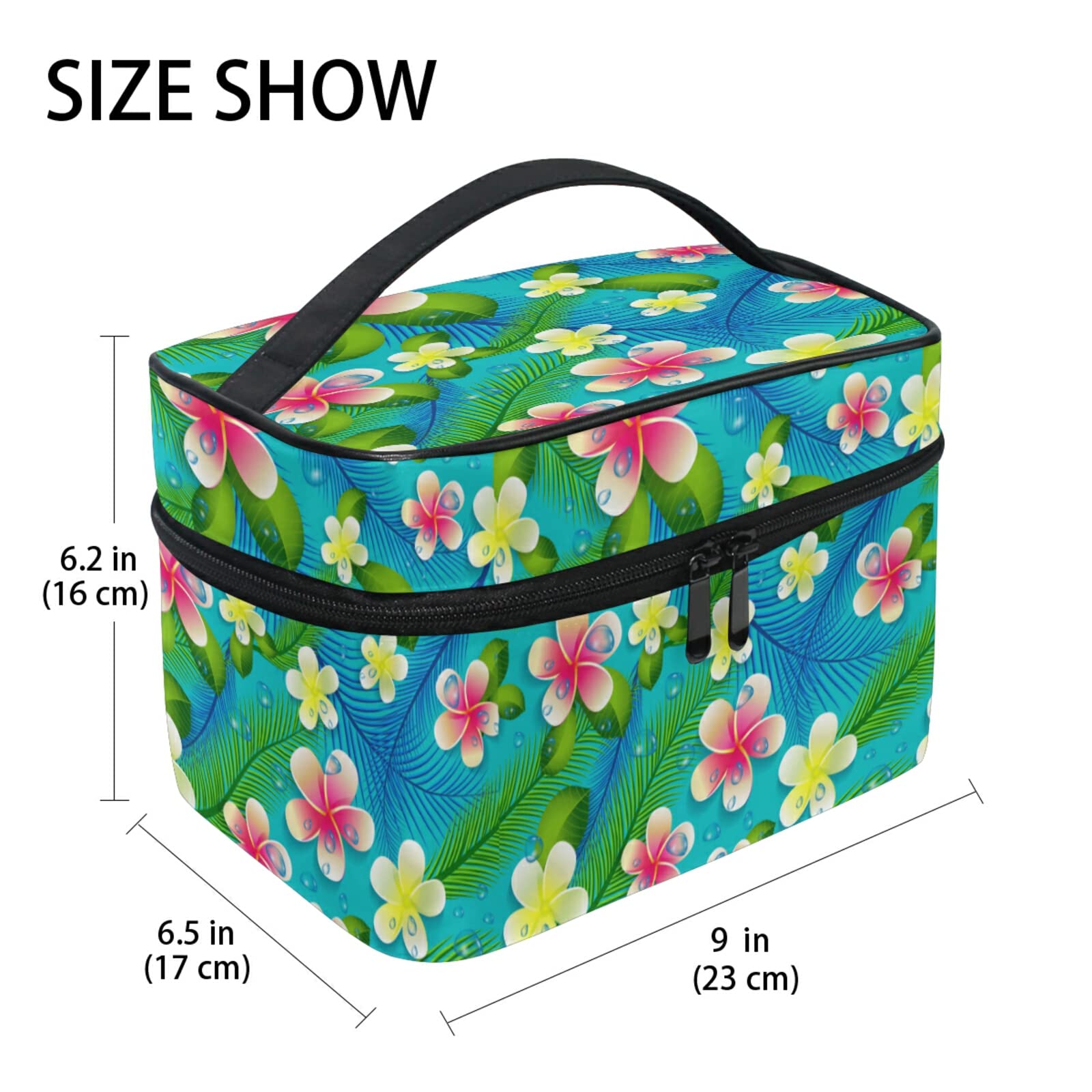 Floral Jungle Blossom Makeup Bag for Women - Waterproof Cosmetic & Toiletry Travel Organizer - Perfect for Travel, Gym, and Daily Beauty Essentials Storage