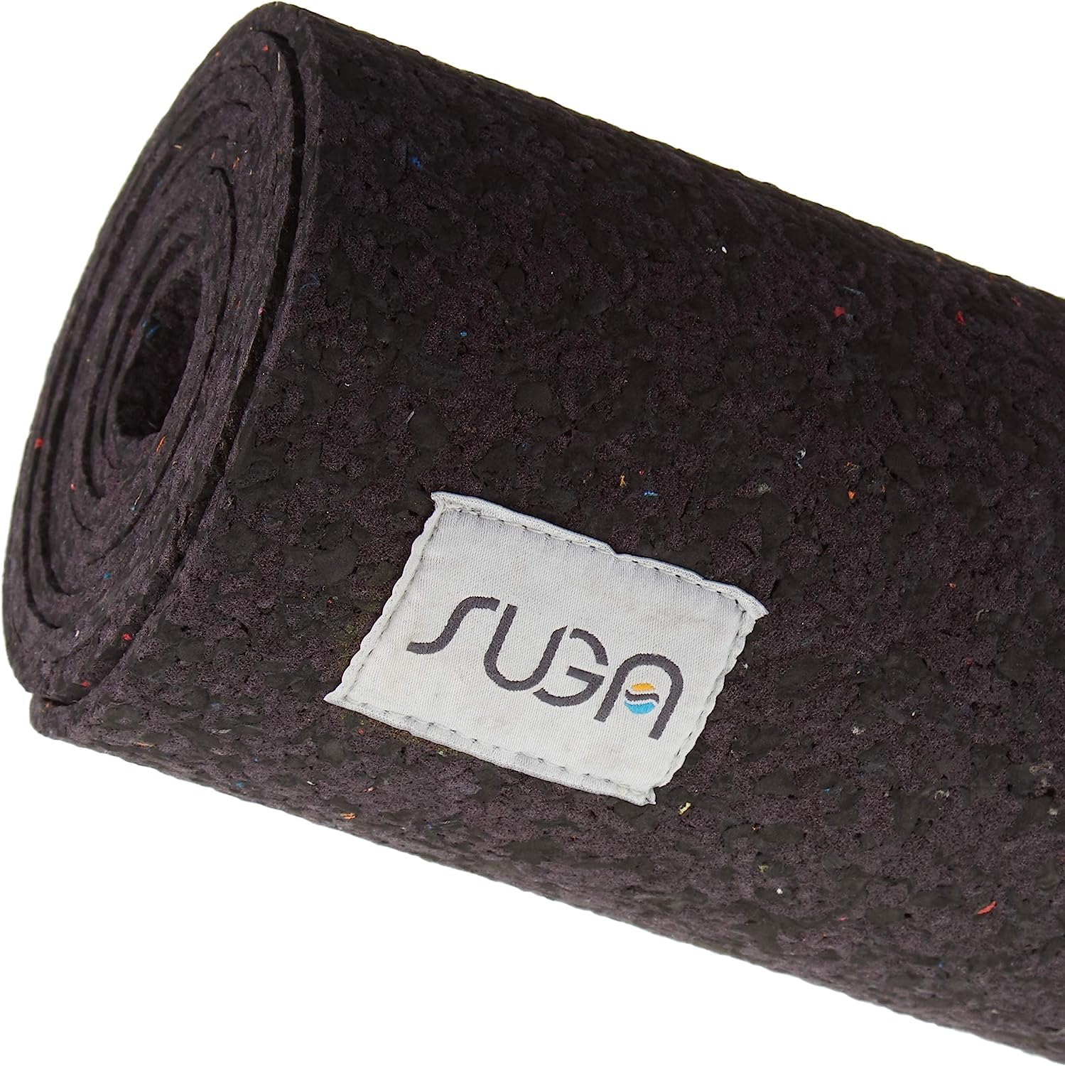 SUGA Premium 100% Recycled Eco-Friendly Yoga Mat - 5mm Thick Non-Slip Textured Surface for Hot Yoga & Pilates - Made in USA - Perfect for Home Workouts, Studio Sessions & Outdoor Fitness