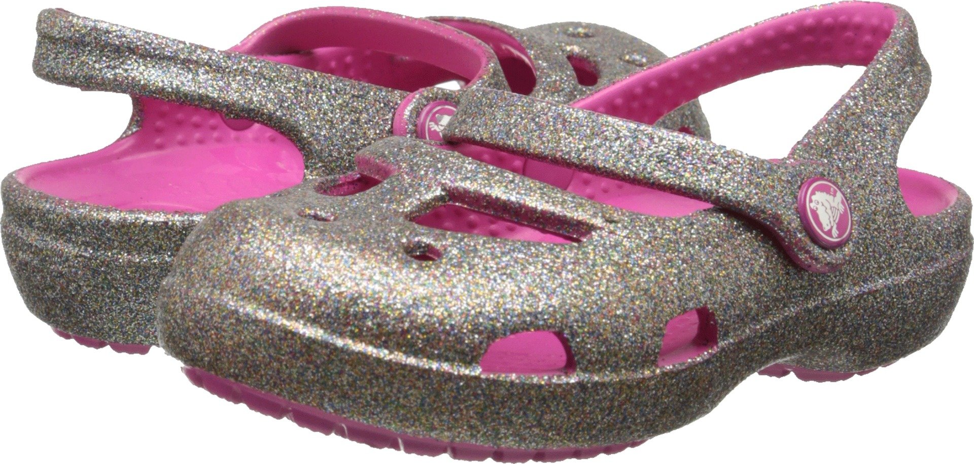 Crocs Girls' Shayna Hi-Glitter Mary Jane Clogs - Sparkly School Shoes for Kids, Comfortable & Stylish for Playdates, Classroom & Everyday Wear