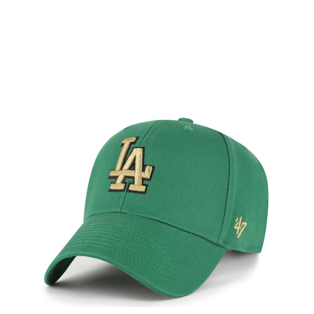 Official MLB Los Angeles Dodgers '47 Adjustable Kelly Green Hat - Adjustable Snapback Cap for Baseball Fans, Men & Women - Perfect for Games, Tailgating & Casual Wear