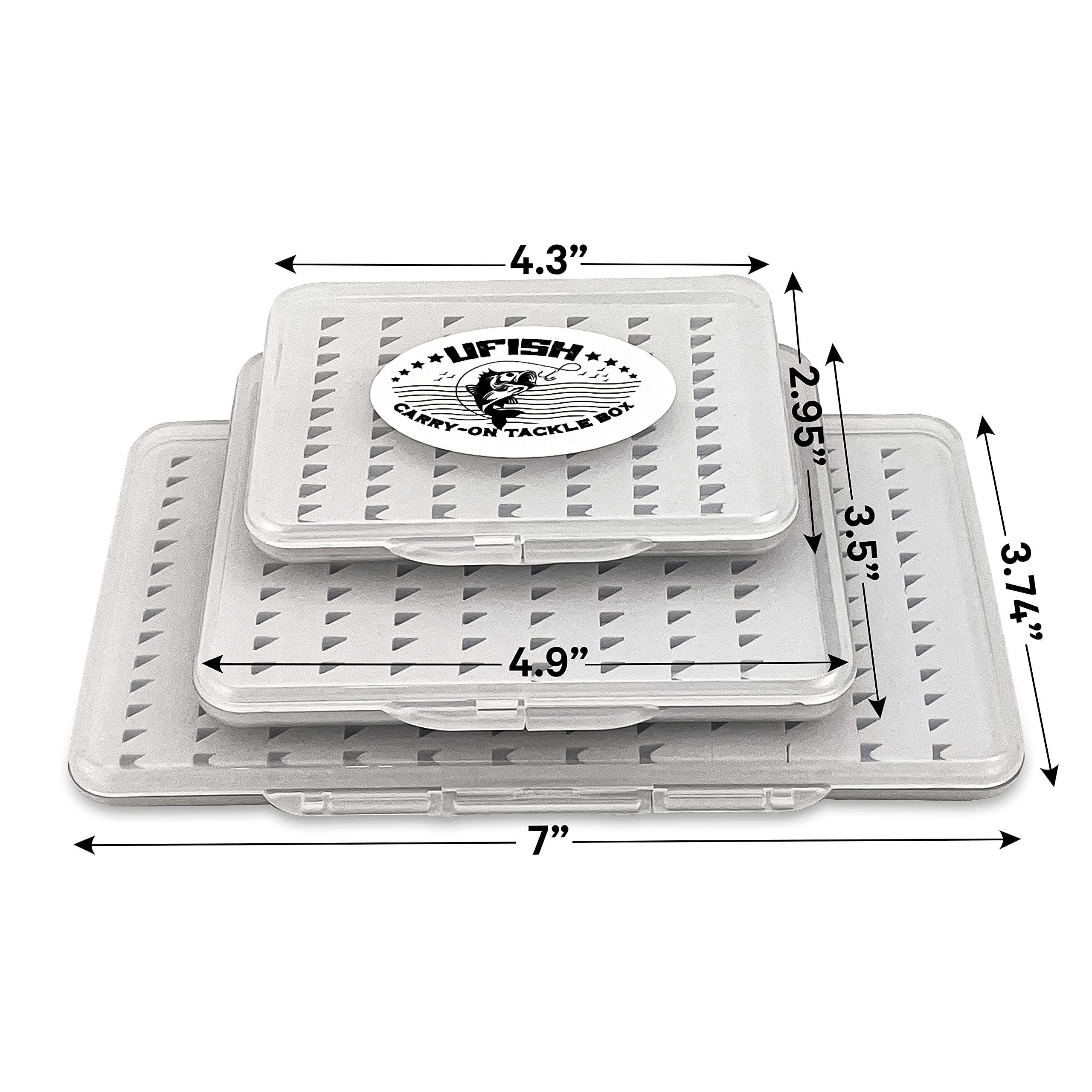 3-Piece Slim Fly Box Set - Clear Fishing Flies Organizer & Tackle Storage for Trout - Compact Bug Box for Fly Fishing Enthusiasts - Perfect for Stream, River, and Lake Fishing Trips