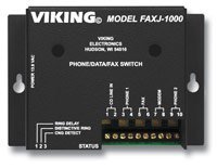 Viking FaxJack Phone/Fax Switch - 2-Line Caller ID Compatible Fax Machine Switch for Home & Office - Perfect for Small Businesses and Remote Work Setups