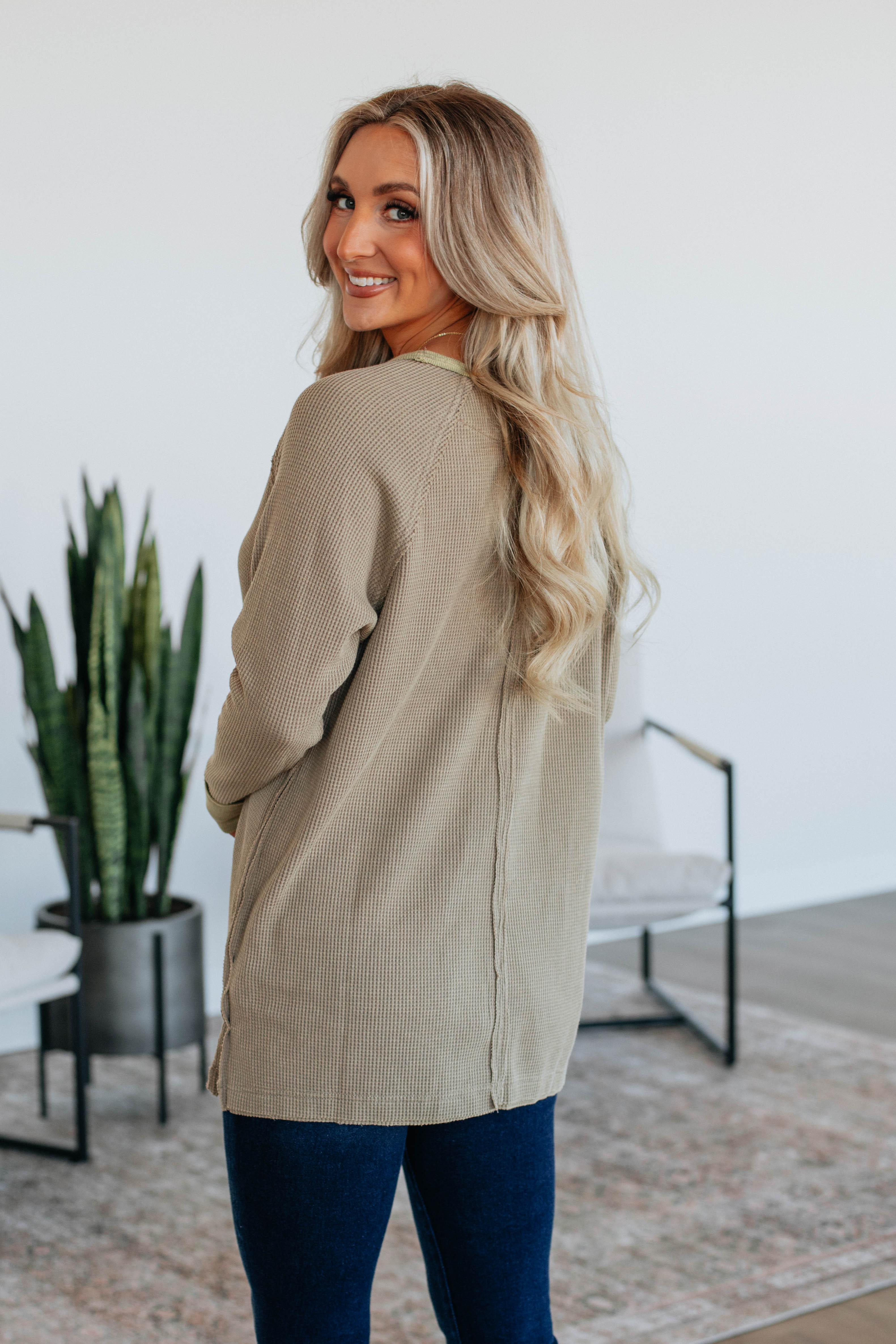 Dafina Knit Top for Women - Soft & Comfortable Artichoke Green Pullover | Perfect for Casual Wear, Layering & Everyday Outfits