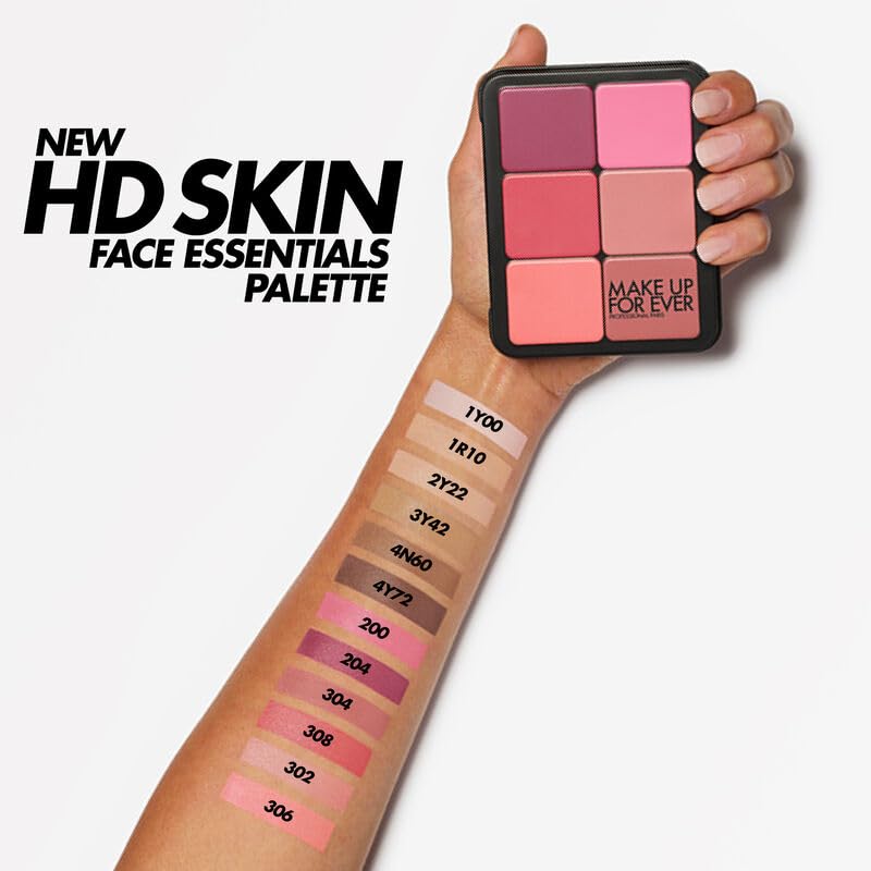 Make Up For Ever HD Skin Face Essentials Palette with Highlighters - Medium Harmony 2 for Women | Face & Cheek Contouring Makeup Kit | Perfect for Daily Wear & Special Occasions