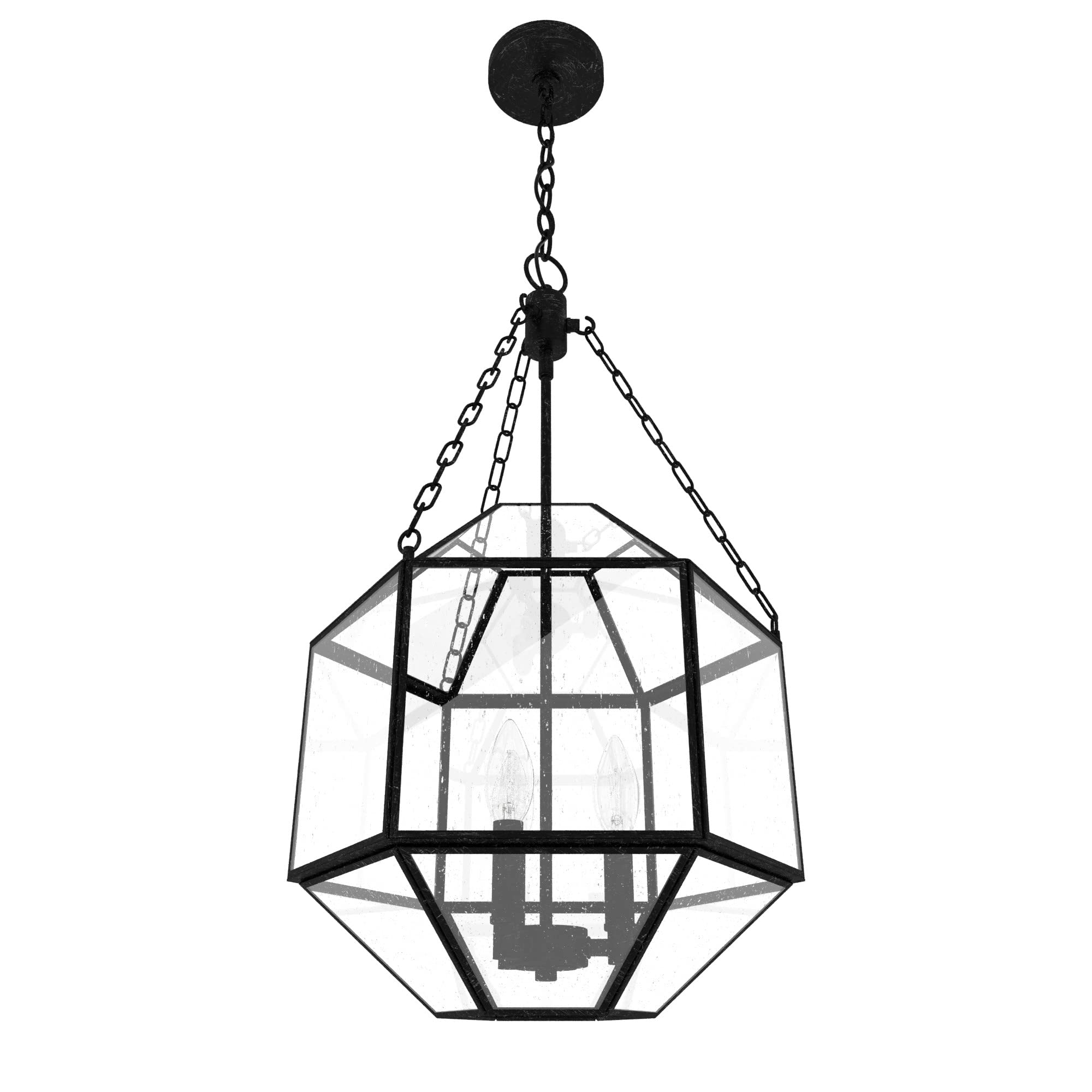 Hunter Fan Company 19365 Indria Rustic Iron Pendant Light - Farmhouse Ceiling Lighting Fixture for Kitchen, Dining Room & Entryway