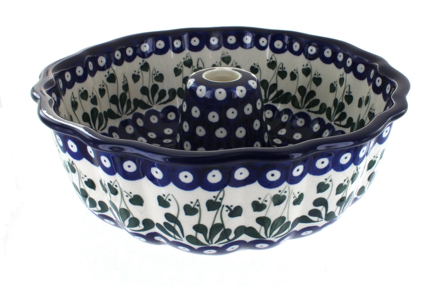 Blue Rose Polish Pottery Alyce Ring Cake Pan - Non-Stick Baking Pan for Bundt Cakes, Perfect for Holidays, Parties & Home Baking