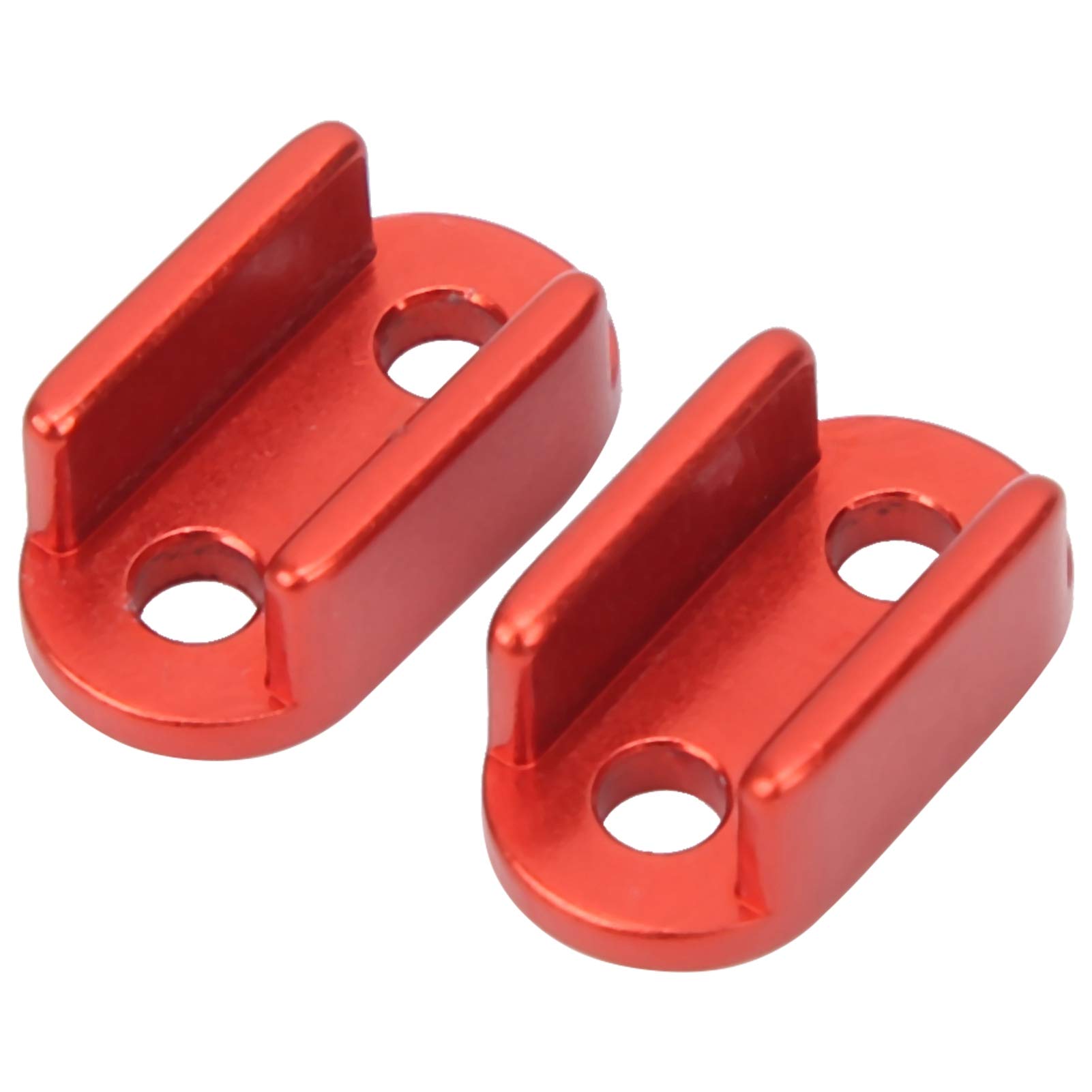 Aluminum Alloy RC Truck Suspension Leaf Spring Plate - 2PCS Rear Axle Mount for Remote Control Trucks (Red) - Perfect for Off-Road RC Car Upgrades & Crawler Modifications