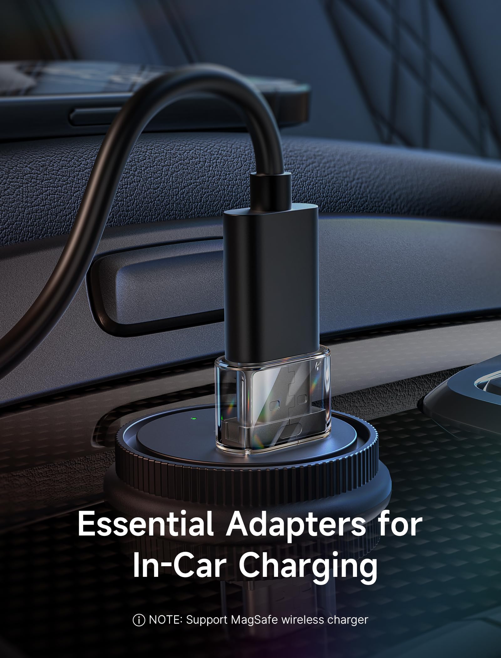 JSAUX USB C to USB Adapter 4-Pack (3.1A Fast Charging) - USB C Female to USB Male Converter Compatible with iPhone 16/15/14/13 Pro Max, Samsung Galaxy S24/S23, Apple Watch, CarPlay & Android Auto - Perfect for Travel, Office & Car Charging