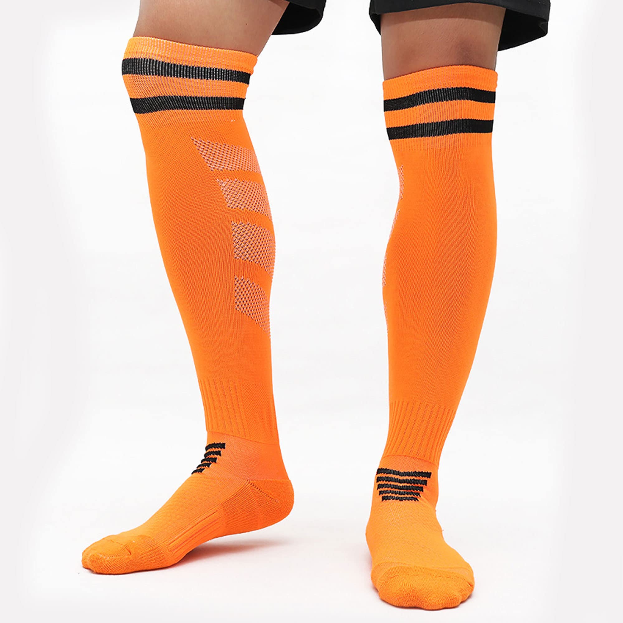 Best High Tube Football Socks for Men & Kids - Thickened Towel Bottom Long Tube Sports Socks, Knee Socks for Soccer, Running & Outdoor Activities