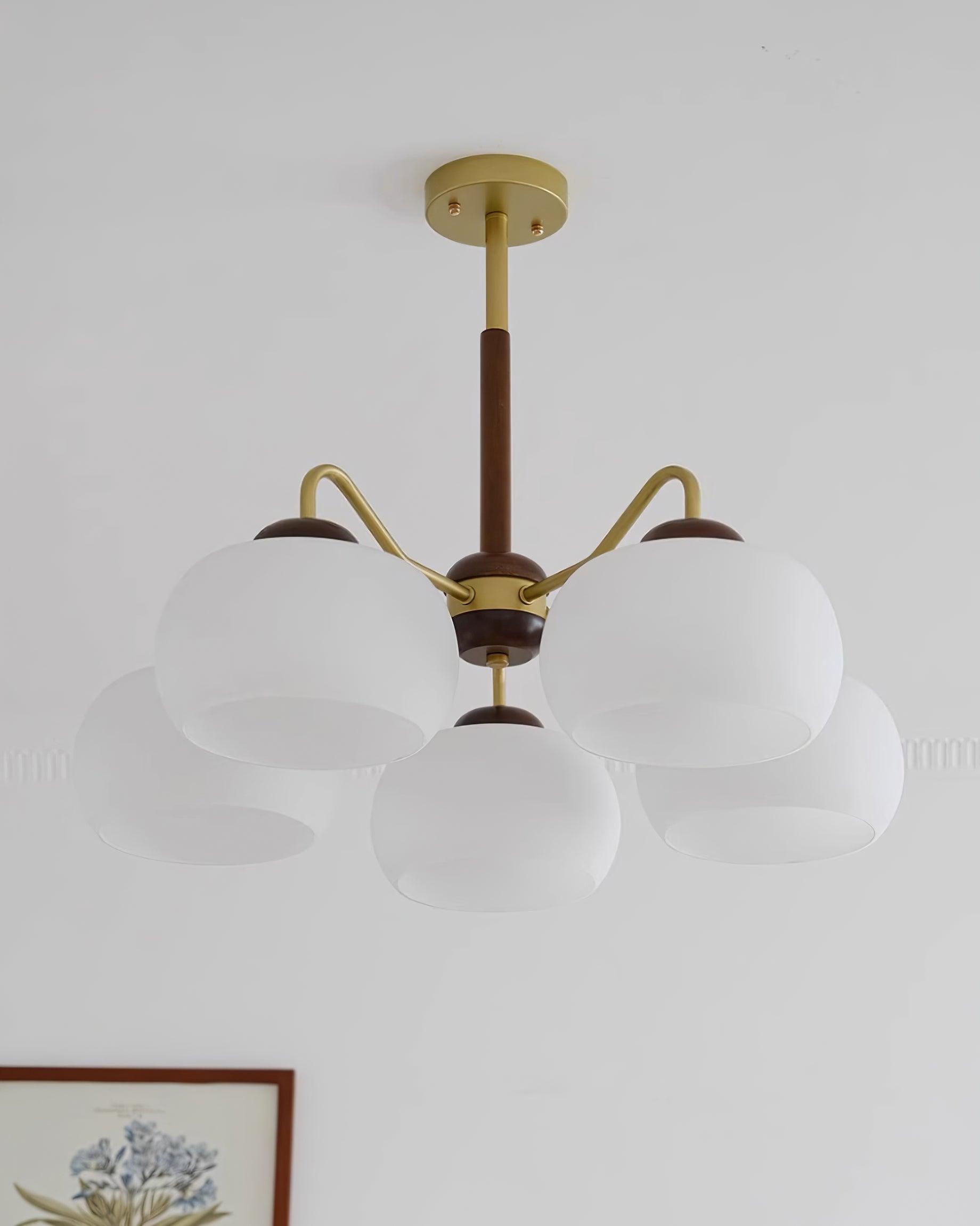 Raito Glass Chandelier - Elegant Crystal Ceiling Light Fixture for Dining Room, Living Room & Bedroom | Modern Home Decor Lighting