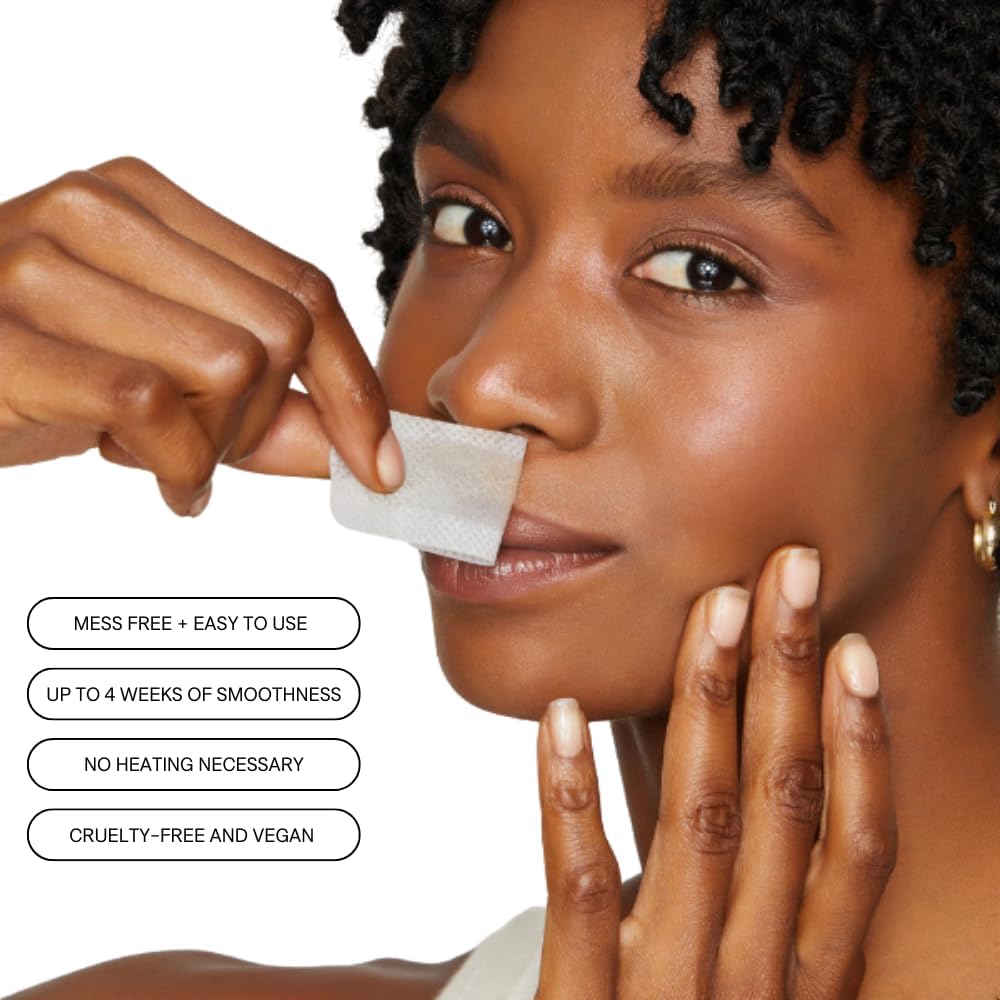 24-Count Lip Wax Kit (3-Pack) - Hypoallergenic Wax Strips for Face, Lips & Brows - Painless Hair Removal - Skin-Friendly & Travel-Size | Perfect for Home Use, Salon Treatments & On-the-Go Beauty Care