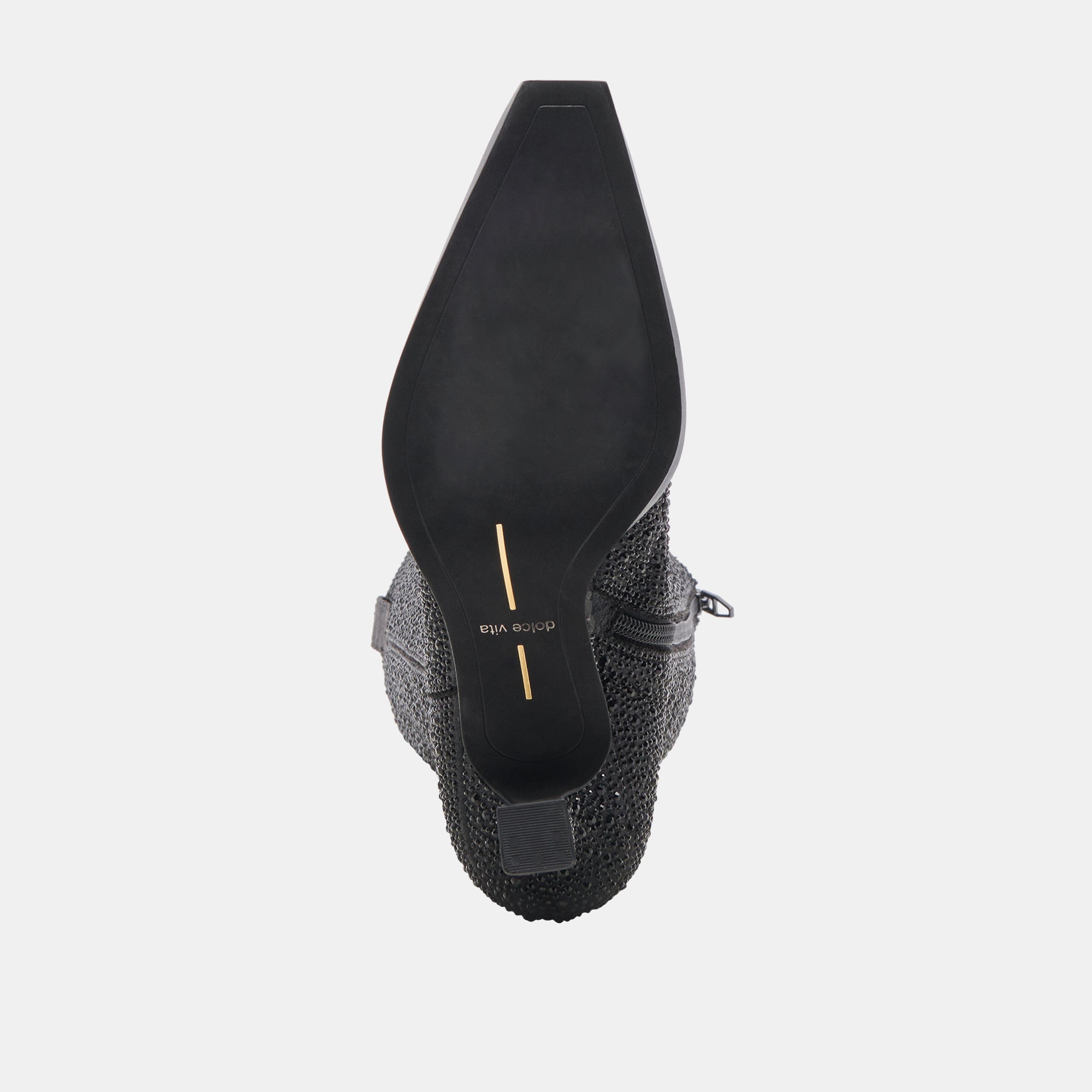 Ariana Black Metallic Crystal Boots for Women - Stylish & Elegant Party Shoes for Night Out, Wedding, and Special Occasions