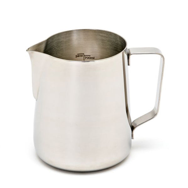 Rhinowares Professional Milk Frothing Pitcher - Barista Grade Stainless Steel Milk Jug for Latte, Cappuccino & Hot Chocolate - Perfect for Home & Cafe Use