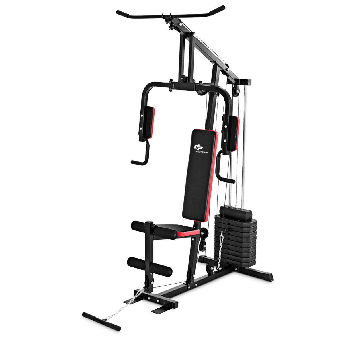 Goplus Multifunction Home Gym System - Weight Training Equipment for Full Body Workout | Strength Machine for Men & Women | Perfect for Home Fitness & Small Spaces