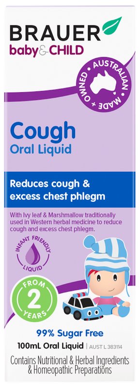 Brauer Baby & Child Cough Relief Liquid - Natural Soothing Syrup for Kids & Infants - Safe & Effective Cough Remedy for Day & Night Use - Perfect for Cold & Flu Season Relief