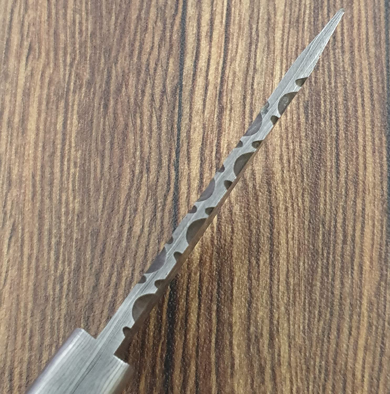 5-Piece Damascus Steel Full Tang Knife Blanks - Hand Forged Blades for Knife Making - Perfect for DIY, Bushcraft, and Survival Knives