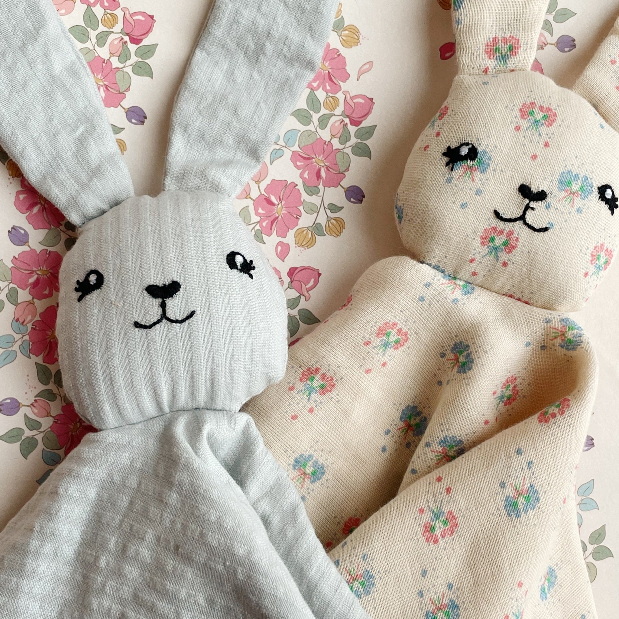 KONGES SLØJD Sleepy Rabbit Plush Toy - Soft & Cuddly Stuffed Animal for Babies & Toddlers | Perfect for Nursery Decor, Bedtime Comfort & Sensory Play