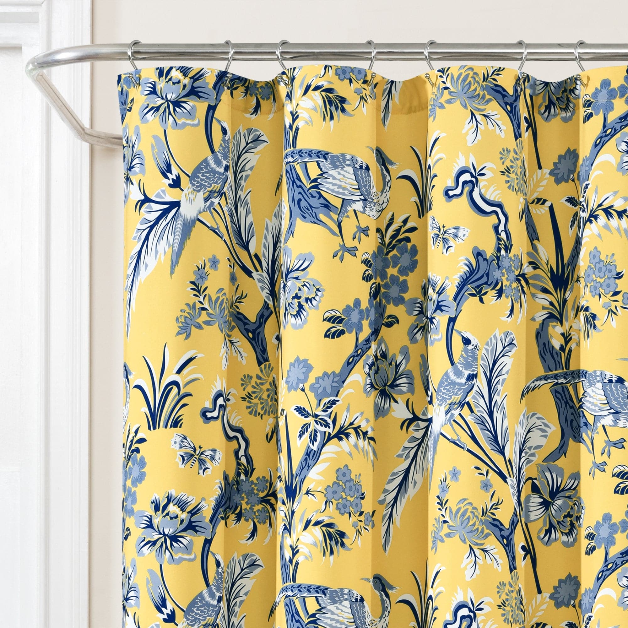 Dolores Waterproof Fabric Shower Curtain with Hooks - Elegant Bathroom Decor for Modern Homes & Apartments
