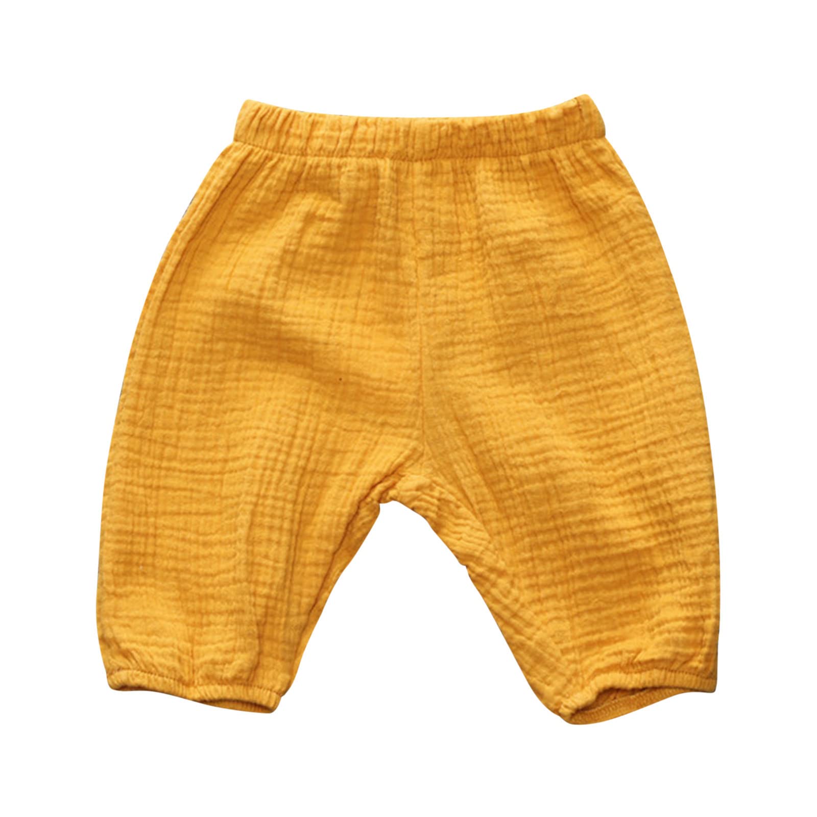 ZHICHUANG Toddler Cotton Linen Harem Pants - Soft Elastic Waist Joggers for Baby Boys & Girls 18 Months | Perfect for Playtime, Daycare & Casual Outings