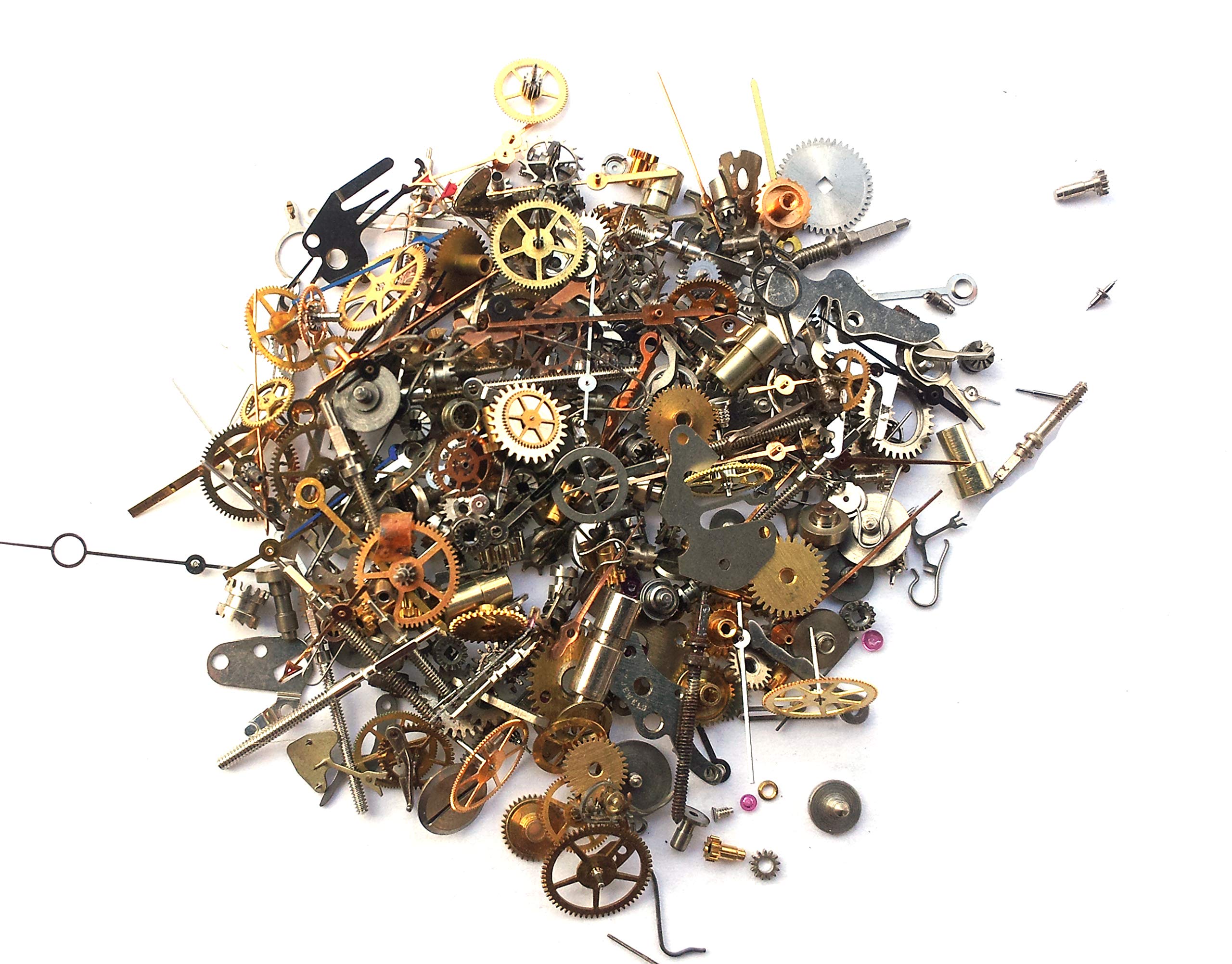 Steampunk Watch Parts Kit - 150+ Miniature Gears, Cogs, Wheels & Watch Components for Jewelry Making, Watch Repair & DIY Crafts - Perfect for Art Projects, Scrapbooking & Steampunk Decor - Unisex Accessories for Teens & Adults