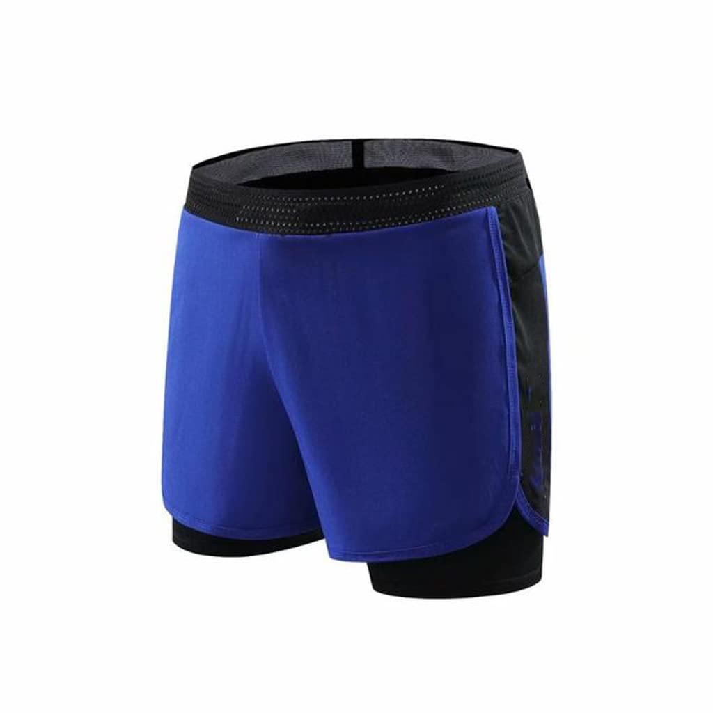WSSBK Men's 2-in-1 Running Shorts - Quick Dry Athletic Gym Shorts for Jogging & Workouts - Lightweight Breathable Sports Shorts for Men (Color C, Size L) - Perfect for Running, Gym Training & Outdoor Activities