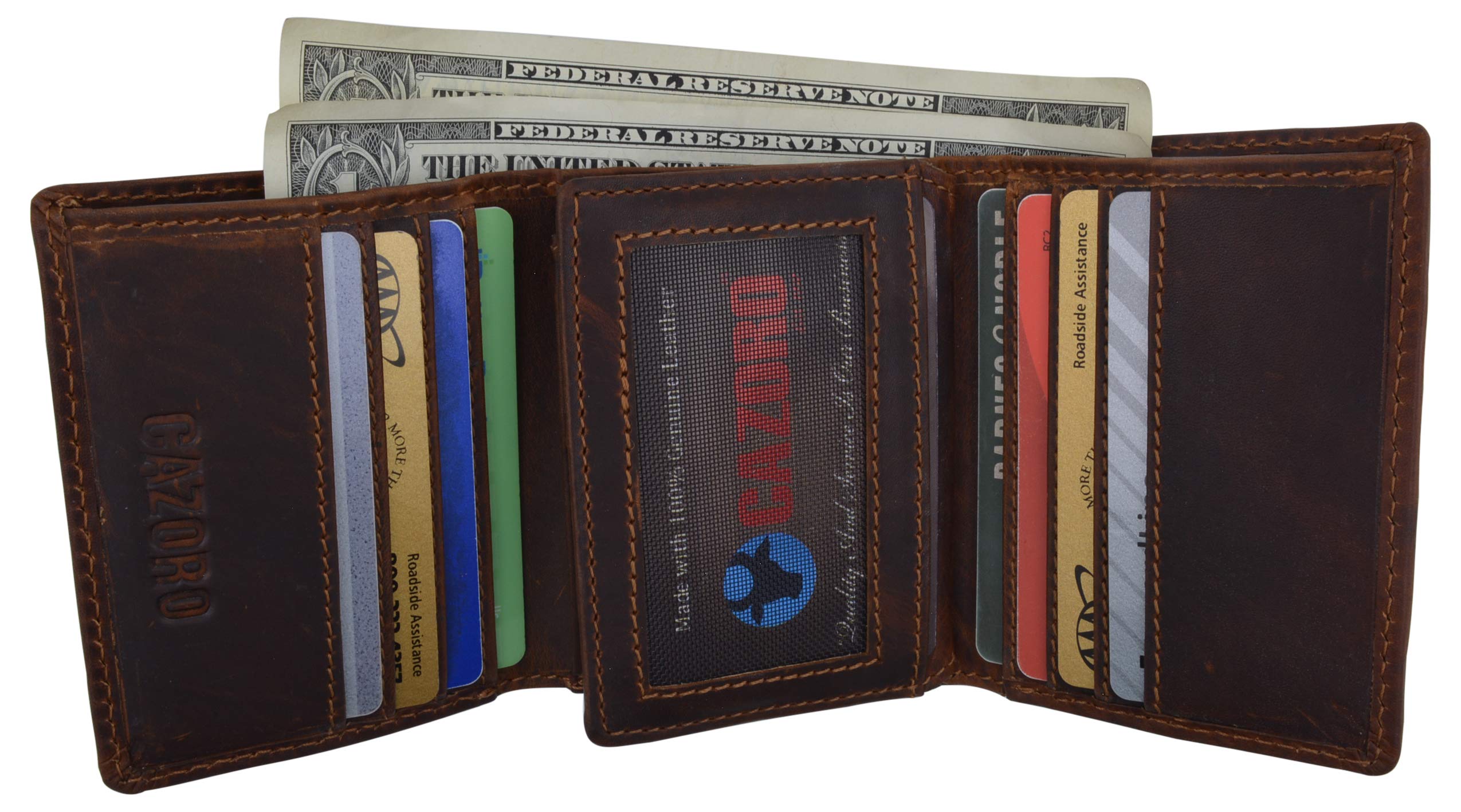 Vintage Leather RFID Blocking Wallet for Men - Classic Trifold Credit Card & ID Holder - Perfect for Travel, Business & Everyday Use