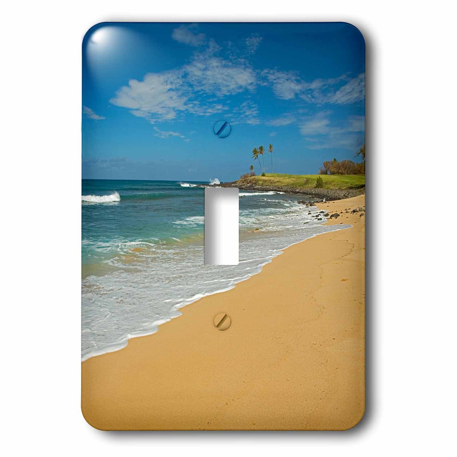 3D Rose USA Hawaii Molokai Island Three Mile Beach Light Switch Cover - Decorative Wall Plate for Home, Bedroom, Bathroom & Office