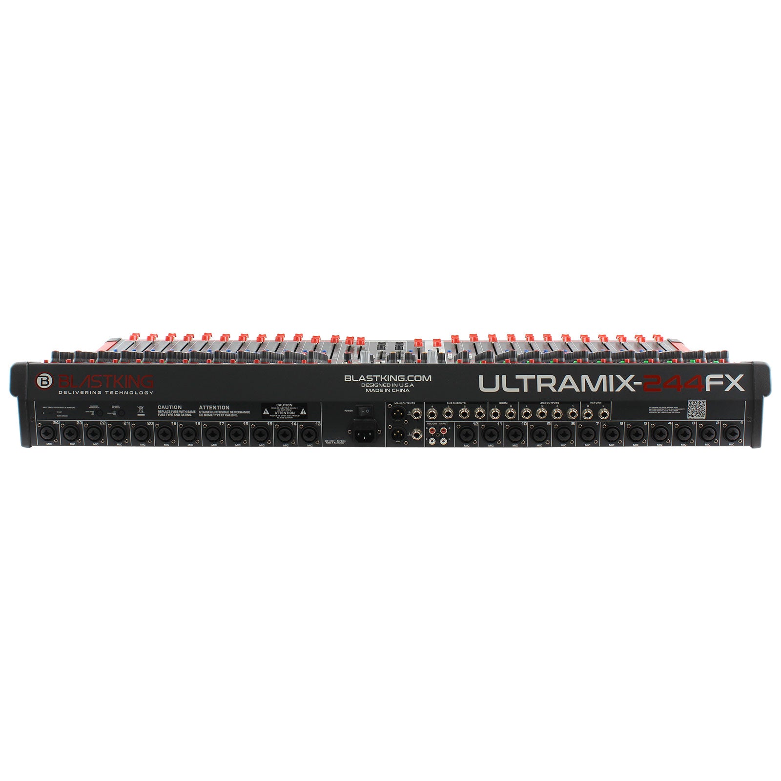 Blastking ULTRAMIX 244FX 24-Channel Professional Analog Audio Mixer - Perfect for Live Sound, Studio Recording & DJ Performances