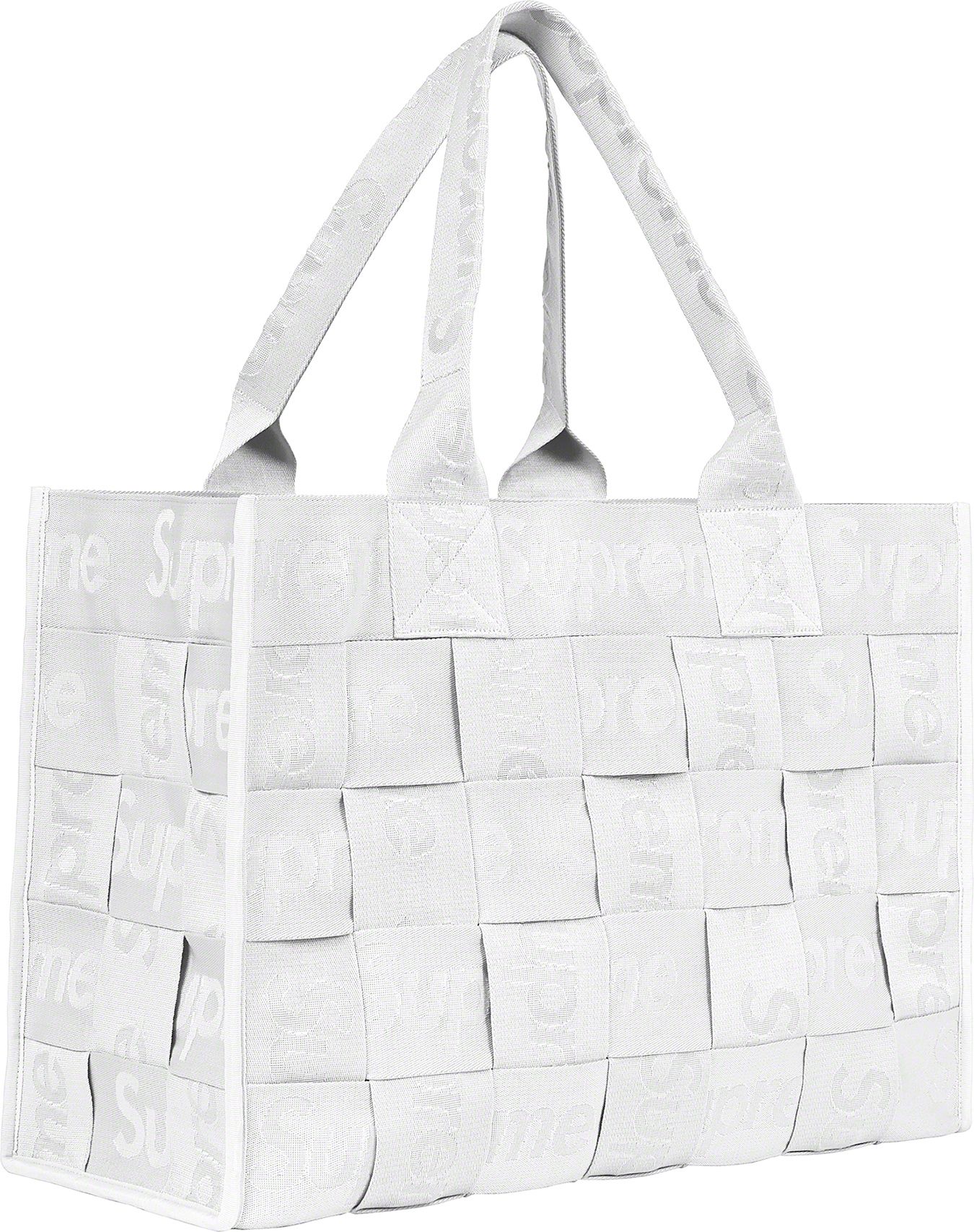 Supreme Woven Large Tote Bag for Women - Stylish White Canvas Shopper with Reinforced Handles - Perfect for Work, Gym, Beach & Travel Accessories