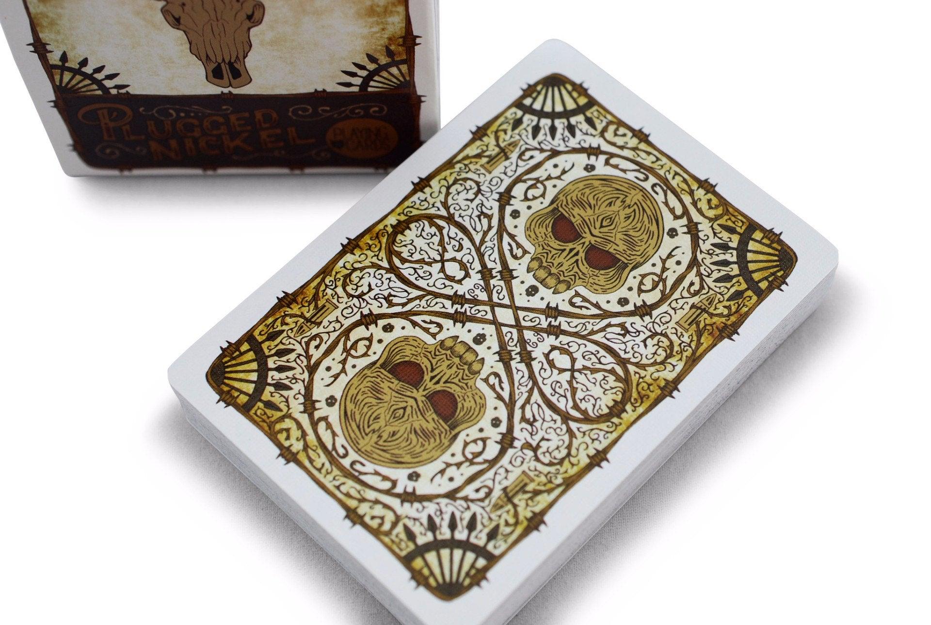 Bicycle® Plugged Nickel Playing Cards - Vintage Wanted Poster Design - Perfect for Magic Tricks, Card Games, and Collectibles