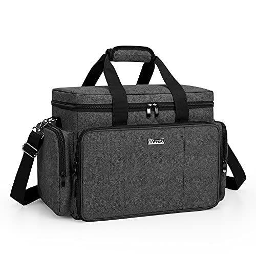 BAFASO Large Makeup Bag with Removable Dividers - Waterproof Travel Cosmetic Organizer for Makeup Brushes, Skincare & Toiletries - Perfect for Vacation, Gym & Daily Use (Black)