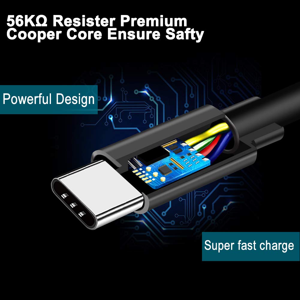Premium USB-C Charging Cable for Jabra Elite 75t/85t/85h, Sony WH-1000XM3, Skullcandy Earbuds - Fast Charging Cord Compatible with Wireless Headphones & True Wireless Earbuds - Perfect for Travel, Workout, and Daily Use