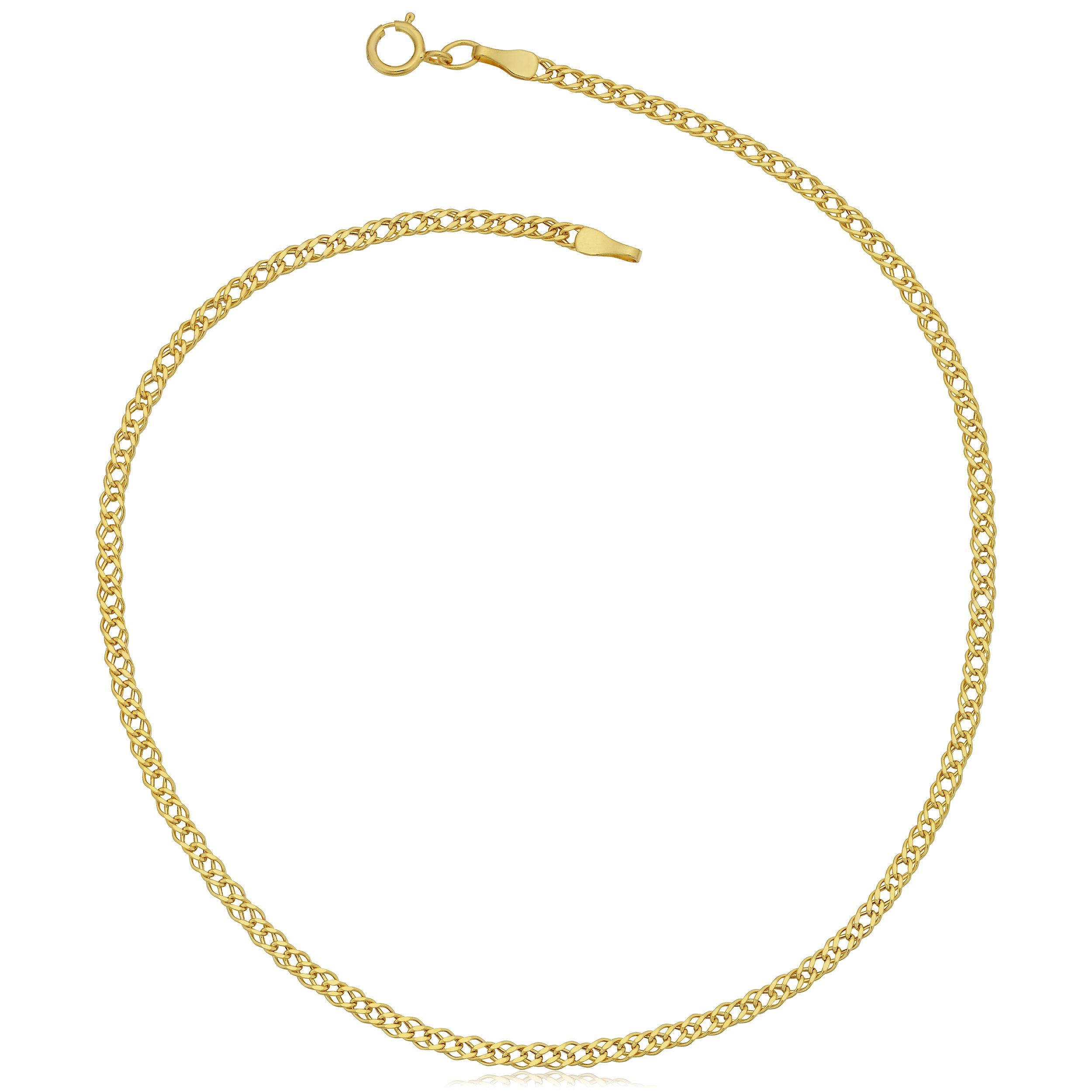 14K Yellow or White Gold Diamond Weave Curb Chain Anklet - 2mm Width, 10 Inch Length - Elegant Ankle Bracelet for Women - Perfect for Parties, Weddings & Everyday Wear | Kooljewelry