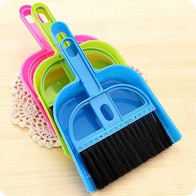 XIBO Multipurpose Mini Dustpan and Broom Set - Lightweight Plastic Cleaning Tools for Home, Kitchen, Bathroom & Office | Compact Sweeping Solution for Hard Floors, Pet Hair & Small Spaces