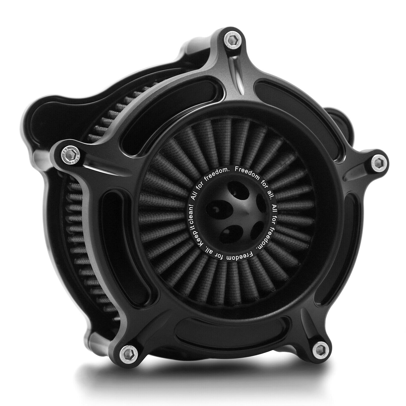 Harley Davidson Air Cleaner Filter for Sportster Softail Touring Street Road King Glide Dyna - High Performance Air Intake Filters (OPS Black-Gray, Compatible with M8 Touring/Softail 2018-UP) - Perfect for Motorcycle Maintenance & Performance Upgrades