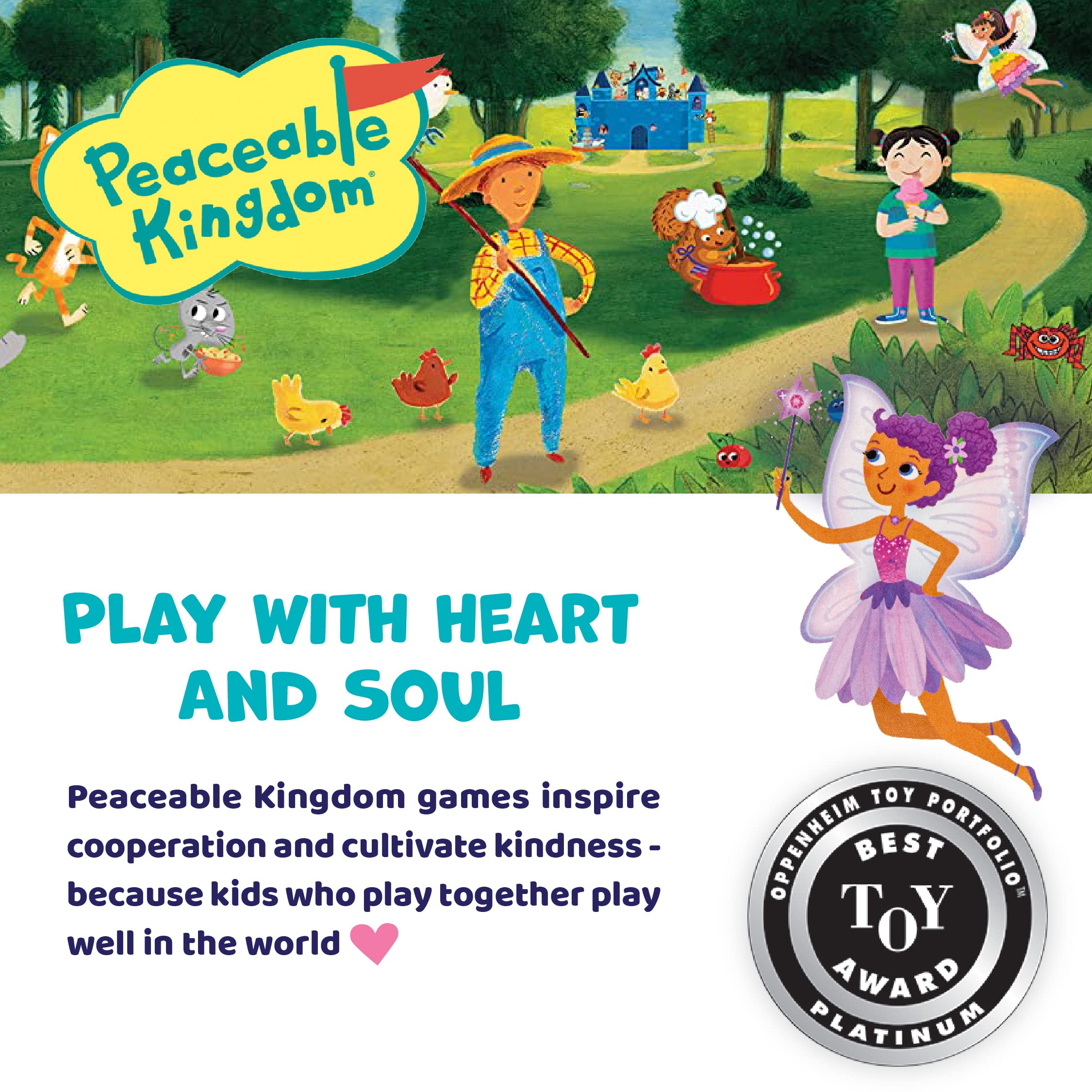Peaceable Kingdom The Fairy Match Game - Enchanting Board Game for 2-6 Kids Ages 5+ | Perfect for Family Game Nights and Preschool Learning Activities