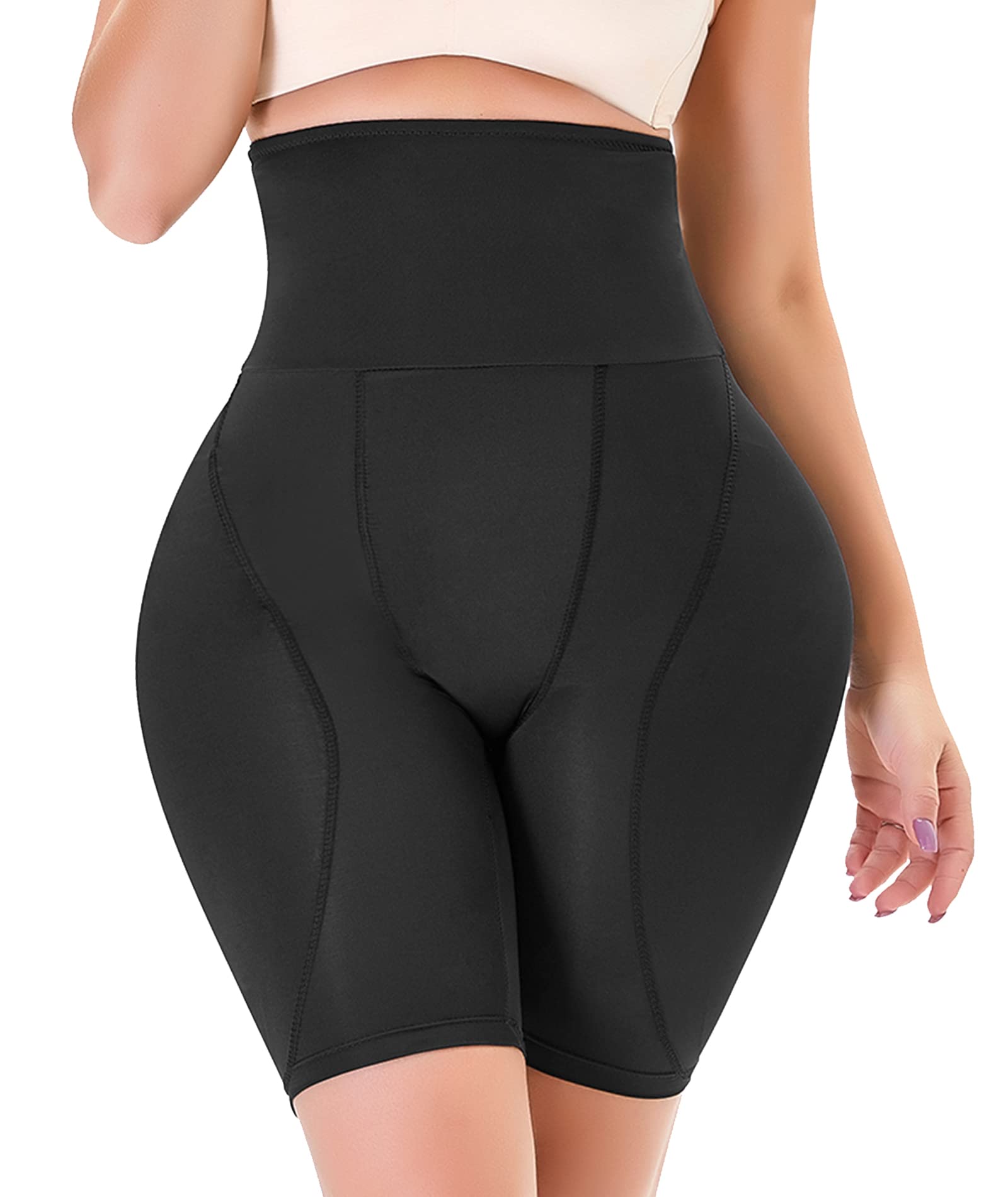 POP CLOSETS Women's Padded Shapewear Shorts - Hip Enhancer & Tummy Control Panties with Butt Pads for Bigger Booty | Comfortable Daily Wear & Special Occasion Outfits