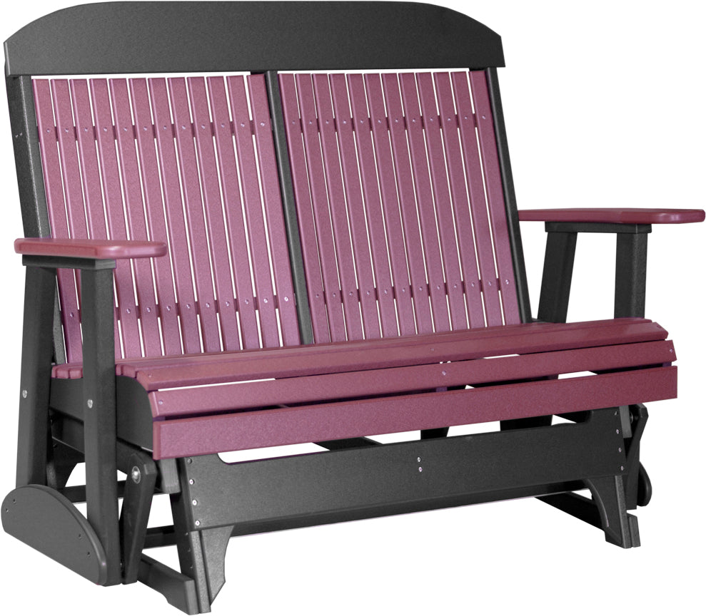 LuxCraft 4 Foot Classic Glider Rocking Chair - Perfect for Nursery, Living Room & Patio Relaxation