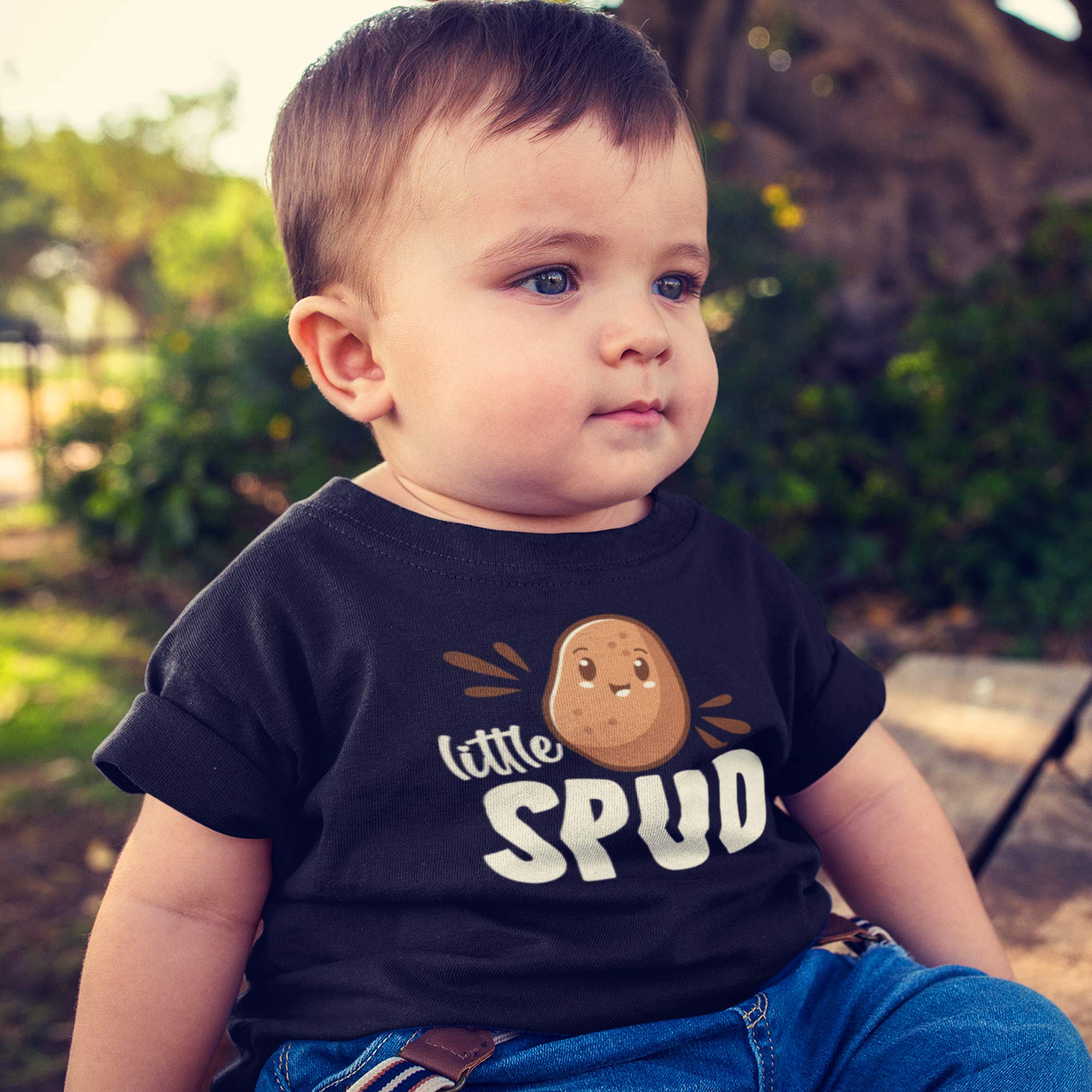 Little Spud Potato Baby Bodysuit & Toddler T-Shirt - Cute Potato-Themed Outfits for Babies & Kids - Perfect for Family Photos, Playdates & Potato Lovers