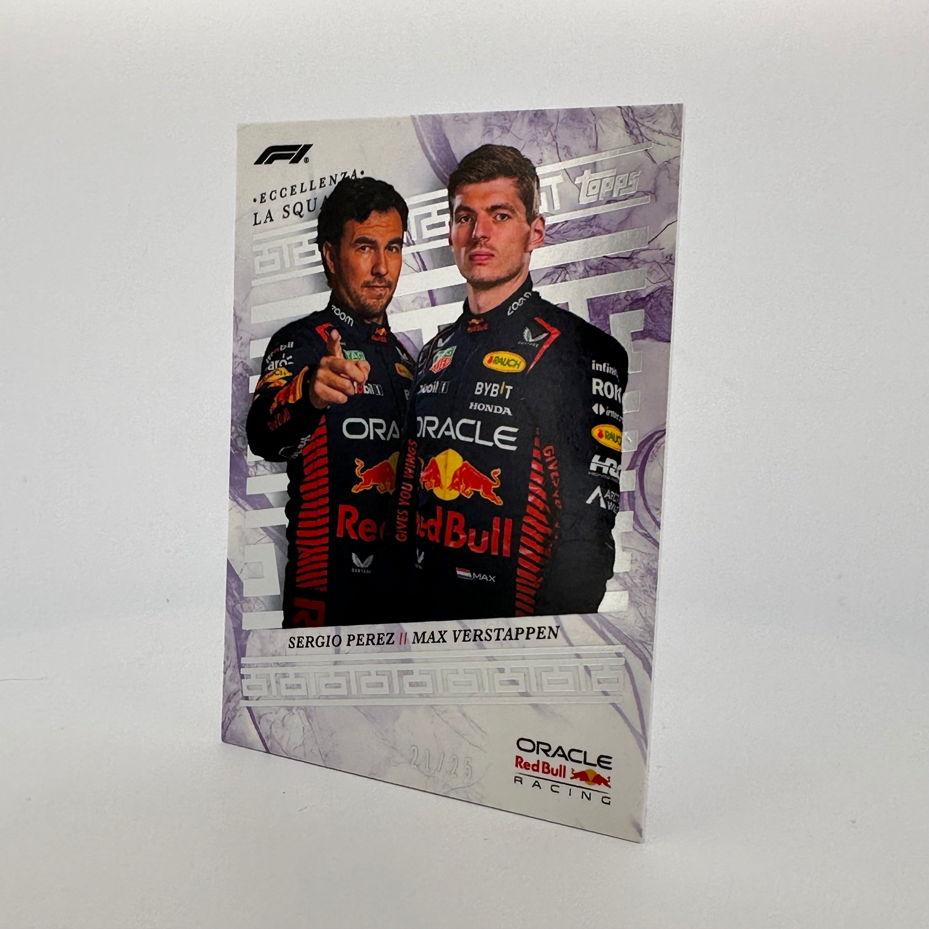 2023 Red Bull Racing Verstappen & Perez 21/25 Purple Eccellenza La Squadra F1 Collectible - Perfect for F1 Fans, Motorsport Decor, and Racing Memorabilia Displays