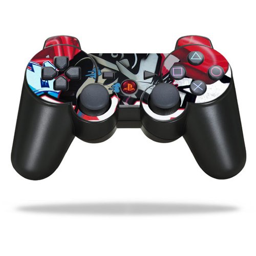 Sony PS3 Controller Vinyl Skin Decal - Protective Wrap Sticker for Playstation 3 Controller, Custom Graffiti Mash Up Design - Perfect for Gaming Protection & Personalization