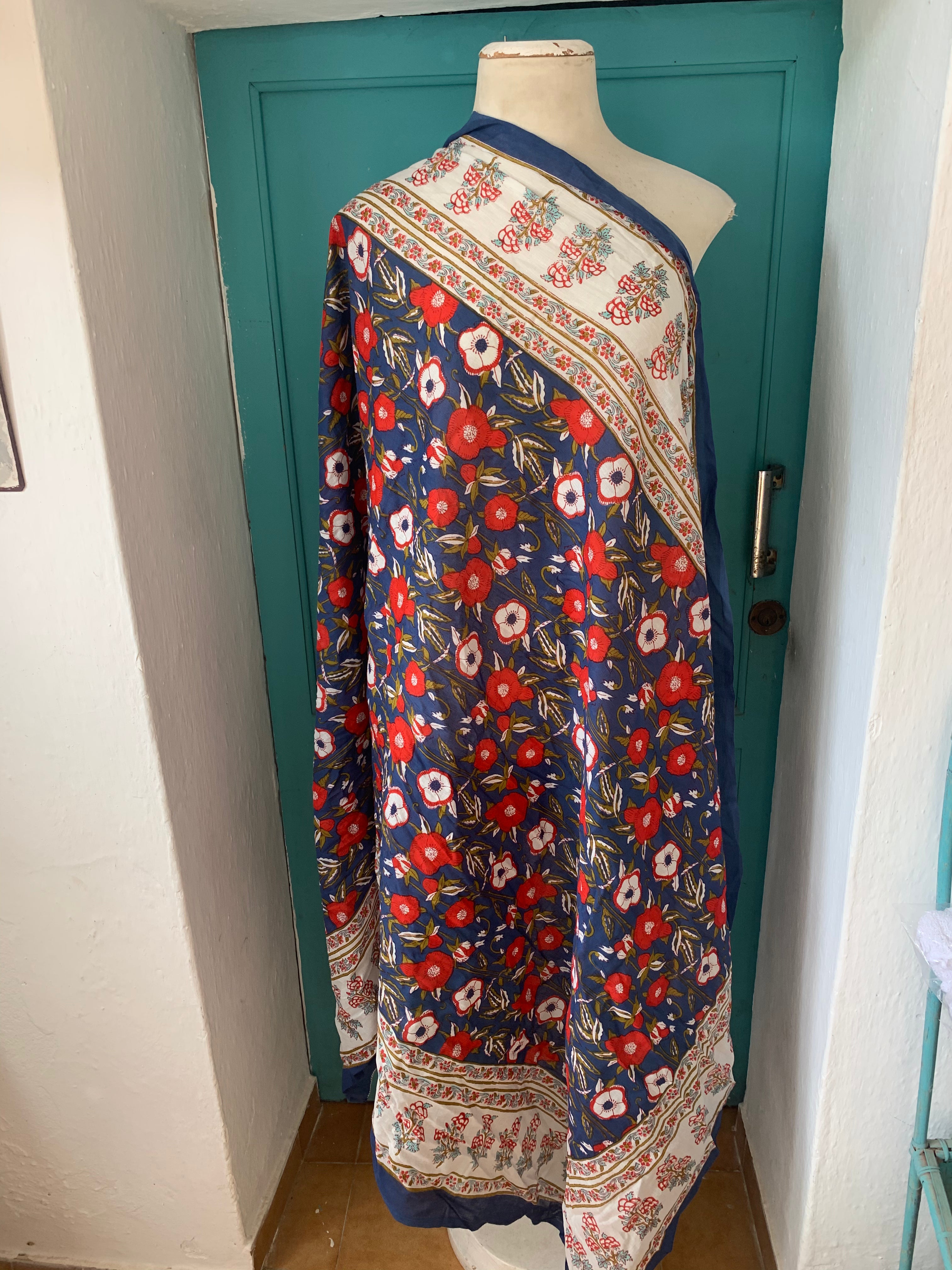 Hand Block Printed Cotton Sarongs & Pareos - New Collection for Beach, Pool, and Summer Vacations