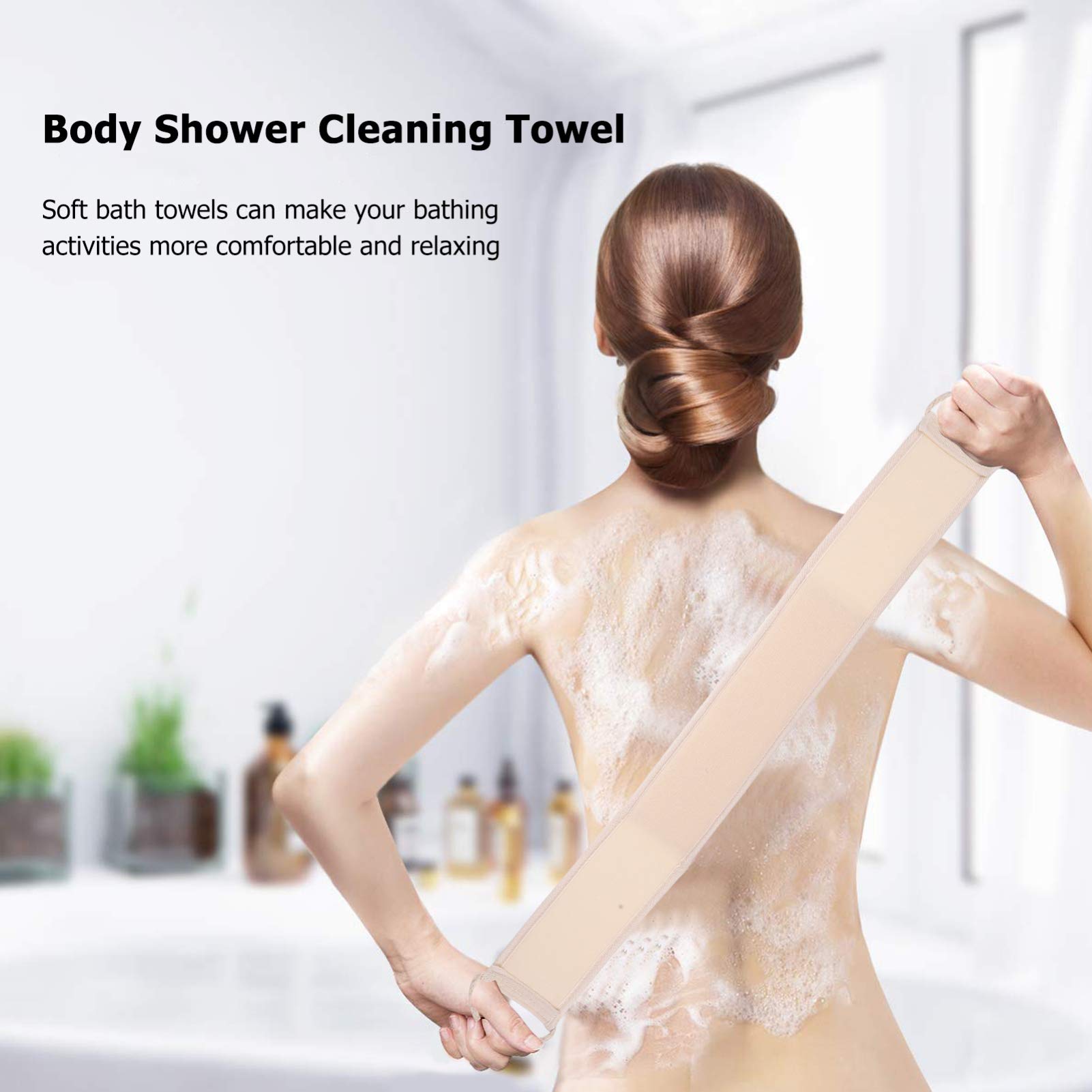 1pc Exfoliating Loofah Bath Towel - Natural Luffa Body Scrubber for Shower & Spa, Soft Wash Towel for Deep Cleansing & Skin Exfoliation - Perfect for Daily Shower, Back Scrub, and Spa Relaxation