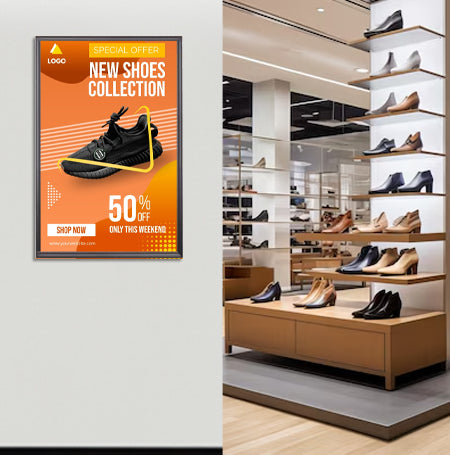 24x84 Large Poster Frame with Wide Face - Premium Swing Frame for Wall Art, Photos, and Posters - Perfect for Home Decor, Office Displays, and Gallery Exhibitions