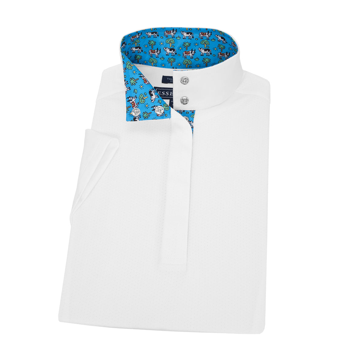 Essex Classics Girls' Steer Me Right Talent Yarn Short Sleeve Show Shirt - Perfect for Equestrian Competitions & Horse Riding Events
