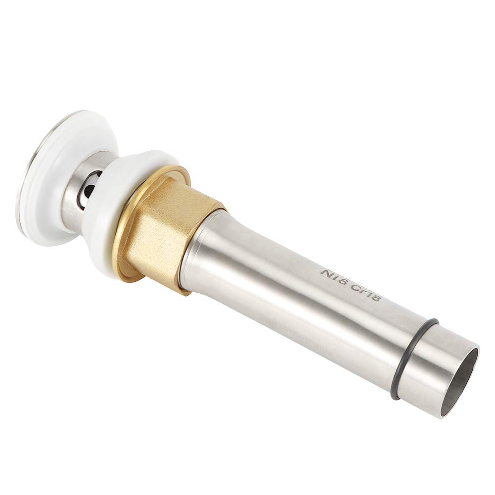 FUIK Stainless Steel Pop Up Sink Drain Stopper - 304 Metal Kitchen & Bathroom Drain Strainer with Bounce Hole (LQ-5393) | Perfect for Clog Prevention & Easy Cleaning in Sinks, Tubs, and Showers