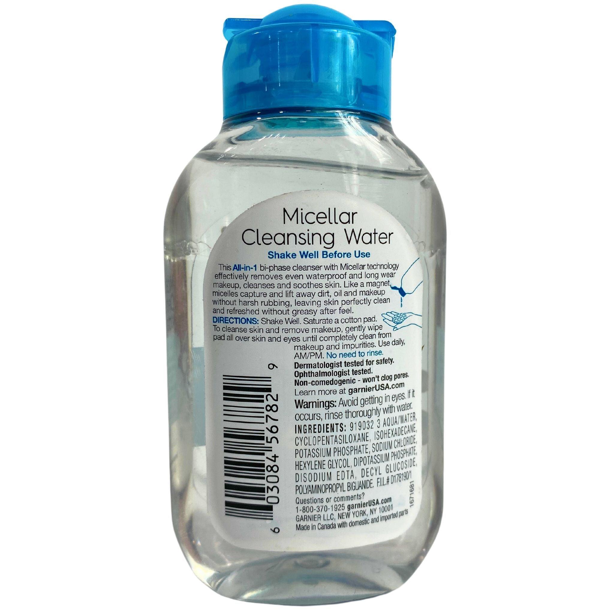 Garnier SkinActive Micellar Cleansing Water All-in-1 Makeup Remover & Face Cleanser - 3.4oz (35-Pack Bulk) - Gentle for Sensitive Skin, Perfect for Travel & Daily Skincare Routine