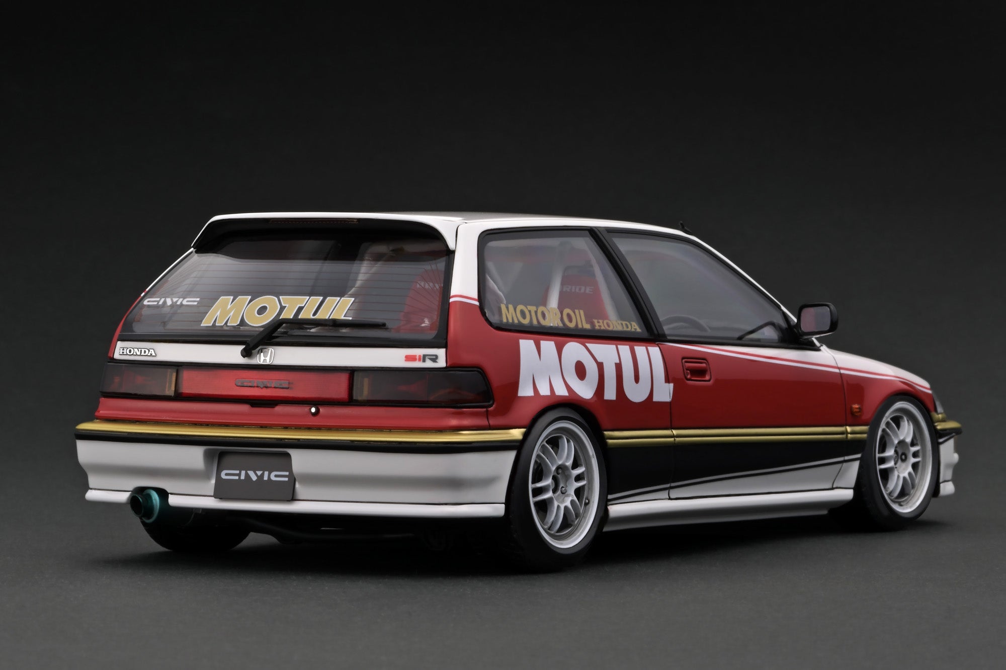 1:18 Scale Honda Civic EF9 SiR Diecast Model Car - Red & Black - Collectible Toy for Car Enthusiasts & Model Display