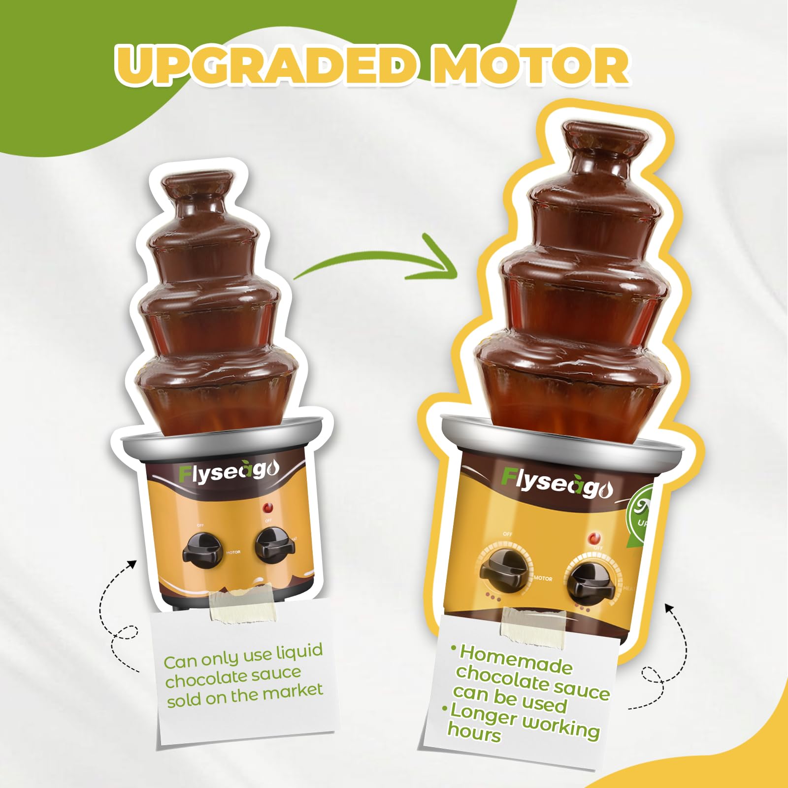 4-Tier Chocolate Fountain Machine - Professional Fondue Fountain with Easy Cleaning for Hot Chocolate, Nacho Cheese & More | Perfect for Parties, Weddings, Events & Catering